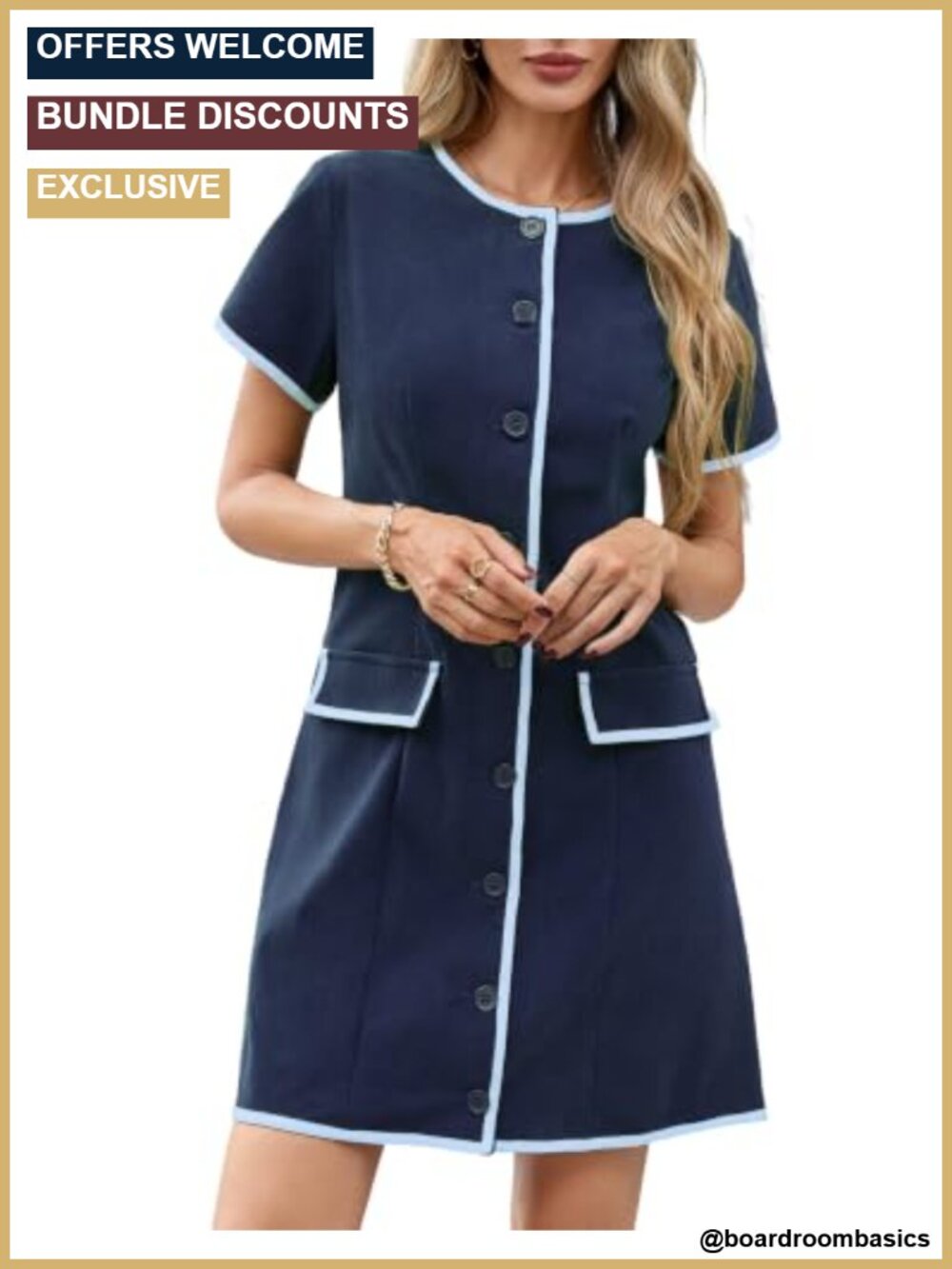 Women's Corduroy A-Line Mini Dress Button Front Short Sleeve